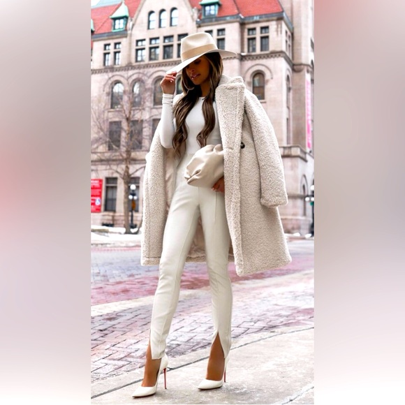 UGG Women's Gertrude Long Teddy Coat NWOT